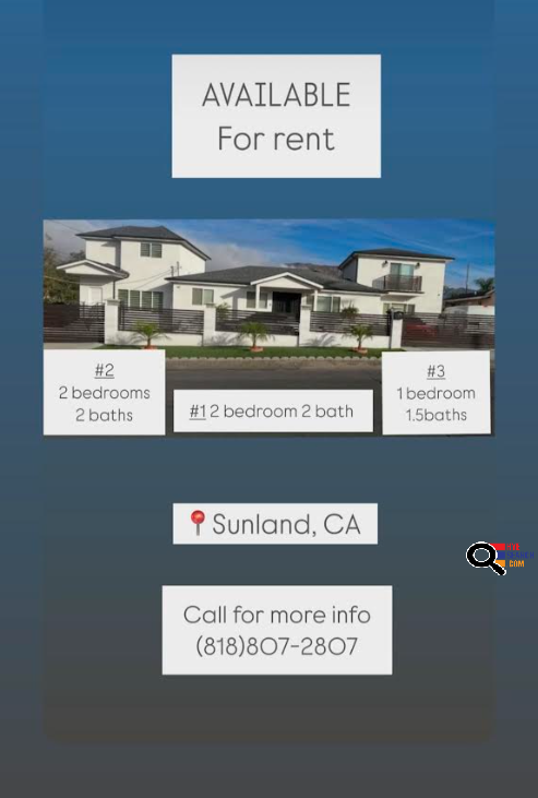  Unit for Rent in Sunland, CA