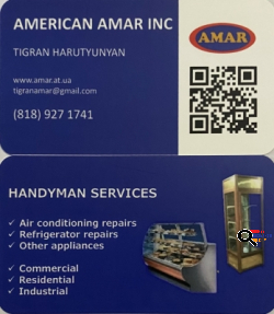 AMERICAN AMAR INC Refrigerator and Air Conditioning Repair (Handyman Services) in Los Angeles, CA